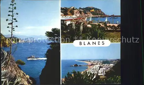 Blanes Panorama Meerblick Hafen Strand Kat. Costa Brava