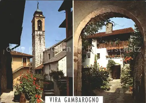 Vira Gambarogno Dorfpartie Glockenturm / Vira Gambarogno /Bz. Locarno