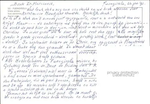 Fuengirola Costa del Sol Vista aerea Kat. Spanien