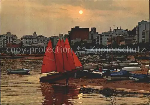 Costa Brava Atardecer Abendsonne am Strand Kat. Spanien