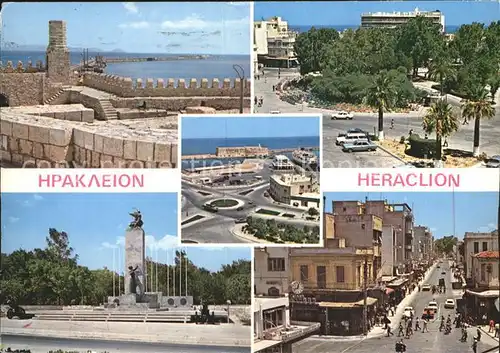 Heraclion Iraklio Denkmal Strassenansicht  Kat. Heraklion Insel Kreta