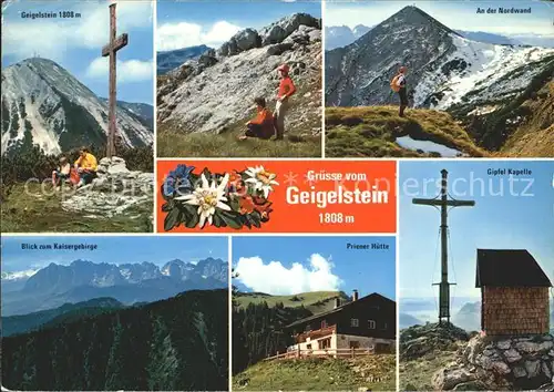 Chiemgau Geigelstein Gipfel Kapelle Nordwand  Kat. Chiemsee