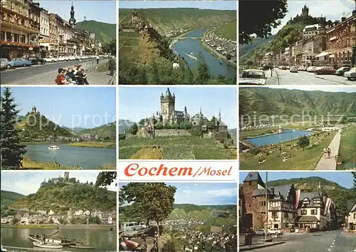 Cochem Mosel Schwimmbad Boot Burg  Kat. Cochem