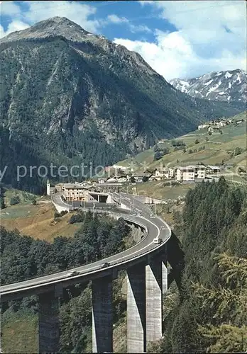 Saint Rhemy en Bosses Tunnel Viadukt Kat. Italien