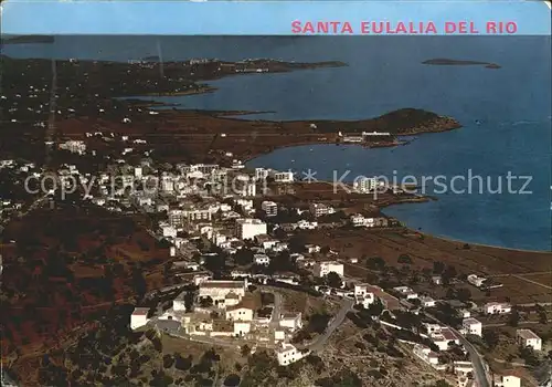 Santa Eulalia del Rio Fliegeraufnahme Kat. Ibiza Islas Baleares