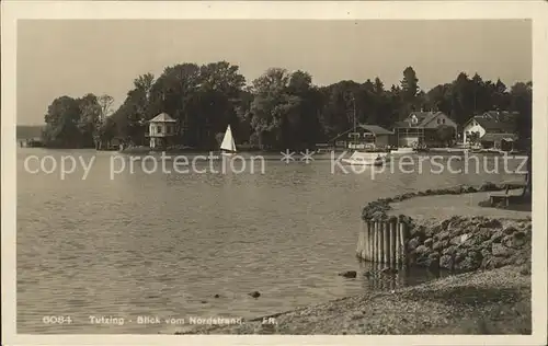 Tutzing Starnberger See Blick vom Nordstrand