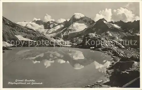 Grimsel Pass Naegelisgraetliseeli mit Galenstock Kat. Grimsel