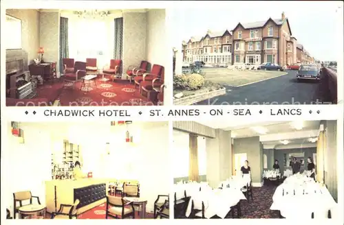 St Annes on Sea Chadwick Hotel Kaminzimmer und Speisesaal Kat. United Kingdom