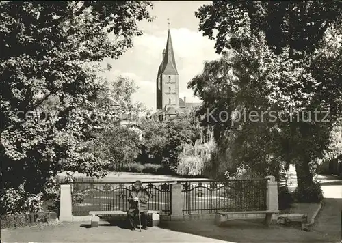 Altenberg Erzgebirge Am kleinen Teich Kirchturm Kat. Geising