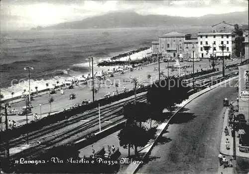 Lavagna Via Aurelia e Piazza Milano Kat. Italien