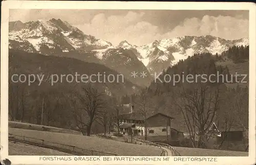 Graseck Forsthaus Dreitorspitze Kat. Garmisch Partenkirchen