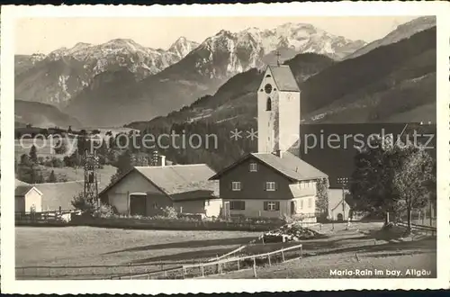 Maria Rain Allgaeu Teilansicht mit Kirche  Kat. Mittelberg Oy