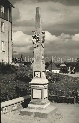 Altenberg Erzgebirge Postmeilensaeule Kat. Geising