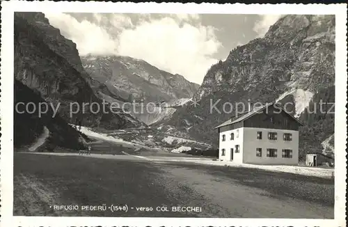 Dolomiten Rifuio Pederue Kat. Italien