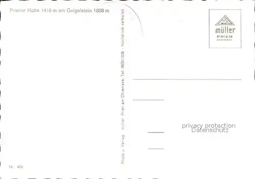 Priener Huette am Geigelstein Kat. Aschau i.Chiemgau