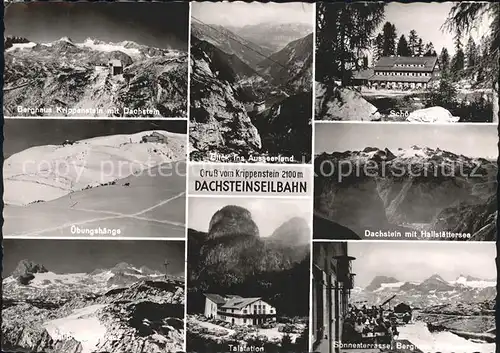 Dachstein Gebirge Dachsteinseilbahn Berghaus Krippenstein Hallstaettersee Talstation Kat. Oesterreich