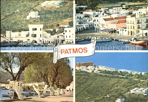Patmos Sporaden Dodekanes Hafen Promenade Fliegeraufnahme Kat. Griechenland
