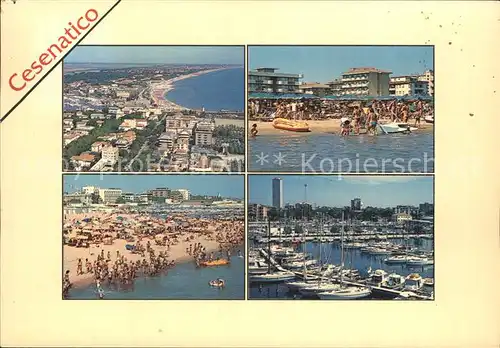 Cesenatico Strand Hafen Fliegeraufnahme Kat. Italien