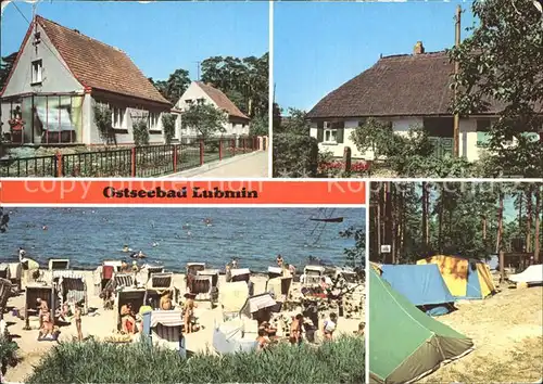 Lubmin Ostseebad Schilfhaus Zeltplatz Strand  Kat. Lubmin