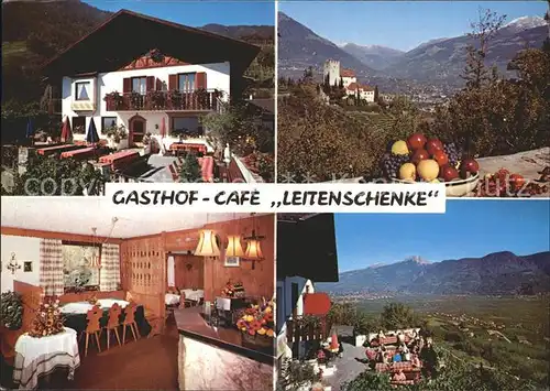 Tscherms Gasthof Cafe Leitenschenke Kat. Meran Suedtirol