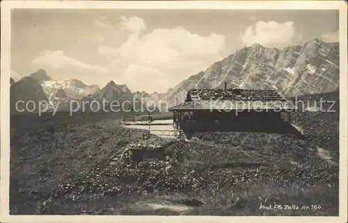 Foto Zeitz F.G. Nr. 164 Gotzenalm Watzmann Hachelkoepfen Hundstod Kat. Berchtesgaden