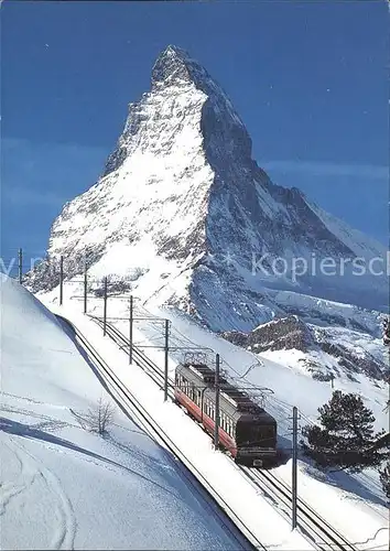 Gornergratbahn Riffelalp Zermatt Matterhorn  Kat. Gornergrat