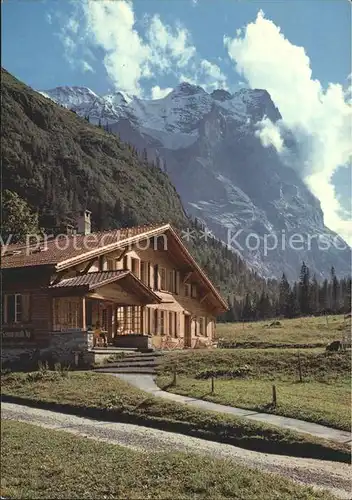 Meiringen BE Hotel Chalet Schwarzwald Alp Wetterhorn Berner Alpen Kat. Meiringen