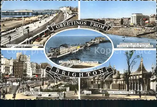 Brighton East Sussex Fliegeraufnahme Palace Pier Seafront Madeira Parade Kings Road Kat. 