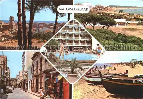 Malgrat de Mar Boote Strand Strassenpartie Kat. Malgrat de Mar