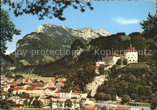 Kufstein Tirol Festung Geroldseck mit Kaisergebirge Kat. Kufstein
