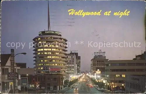 Hollywood California Vine Street Capitol Records Building Kat. Los Angeles United States