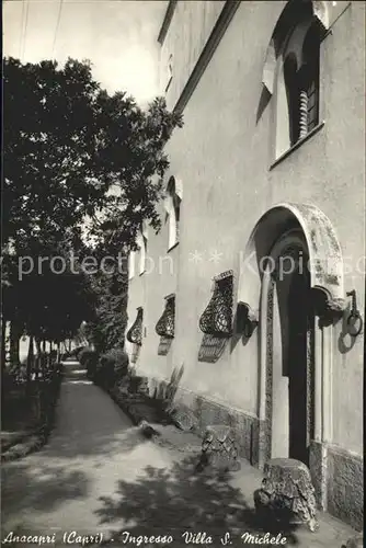 Anacapri Ingresso Villa S. Michele  Kat. Italien