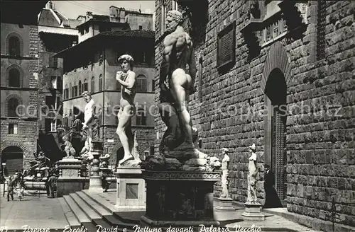 Firenze Toscana David Neptun Palazzo Vecchio  Kat. Firenze