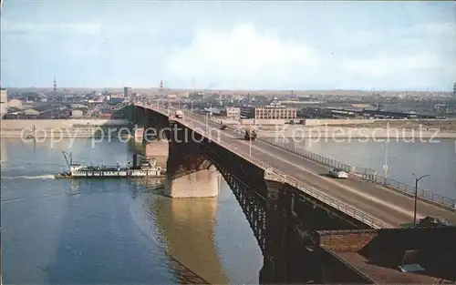 Saint Louis Missouri Eads Bridge Across Mississippi Kat. United States