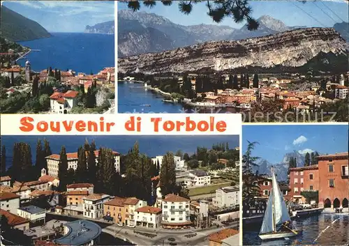 Torbole Lago di Garda Ansichten Segelboot  Kat. Italien