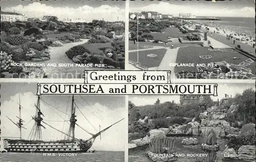 Southsea H.M.S. Victory Fountain and Rockery Esplanade and Pier Kat. Portsmouth