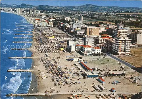 Misano Mare Strand Fliegeraufnahme Kat. Italien