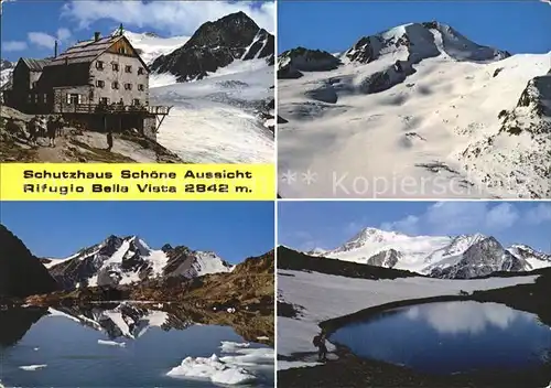 Schnalstal Schutzhaus Schoene Aussicht Weisskugel Gletschersee Kat. Bozen Dolomiten