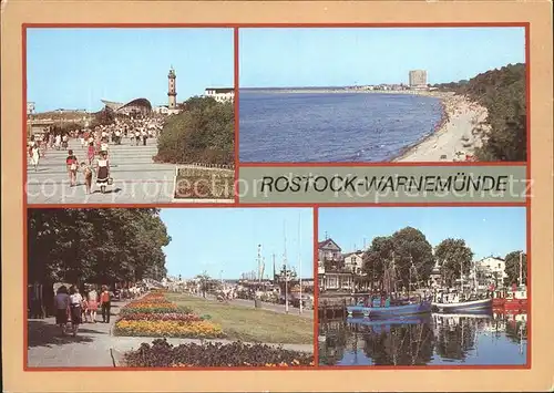 Rostock Warnemuende Strandpromenade Strand Am alten Strom Kat. Rostock