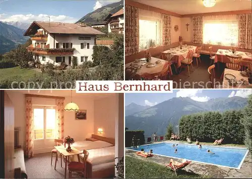 Verdins Haus Bernhard Pension Ferienwohnungen Swimming Pool Alpenblick