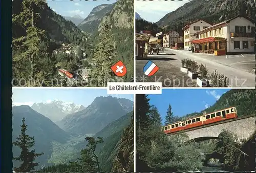 Le Chatelard Haute Savoie Frontiere Valais Suisse Cafe Restaurant Les Touristes Train Alpes Kat. Chamonix Mont Blanc