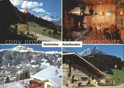 Adelboden Bergrestaurant Hoheliebestuebli Wildstrubel Lohner Berner Alpen Kat. Adelboden