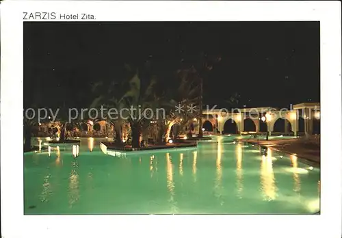 Zarzis Hotel Zita Swimming Pool la nuit Kat. Tunesien