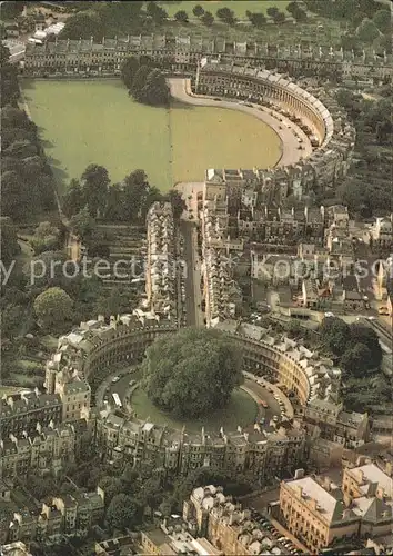 Bath UK Royal Crescent and the Circus aerial view Kat. Bath North East Somerset