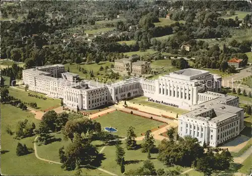 Geneve GE Fliegeraufnahme Palais des Nations Unies Kat. Geneve