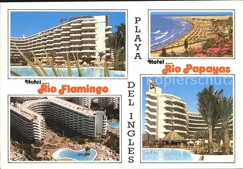 Playa del Ingles Gran Canaria Hotela Rio Papayas und Rio Papayas Kat. San Bartolome de Tirajana