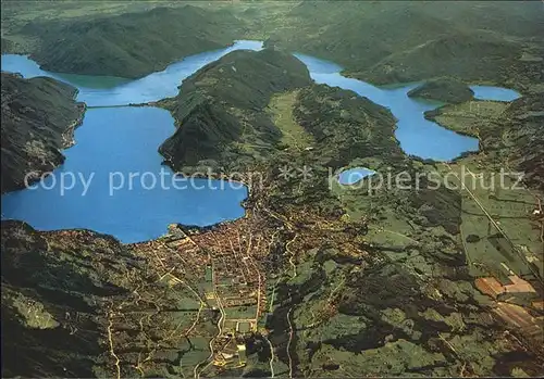 Lago di Lugano Fliegeraufnahme Kat. Italien