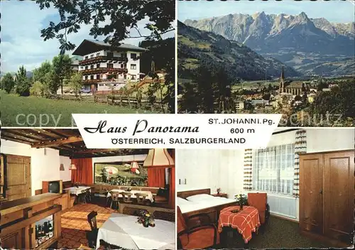 Salzburg Oesterreich Haus Panorama St. Johanni.PG. Kat. Salzburg