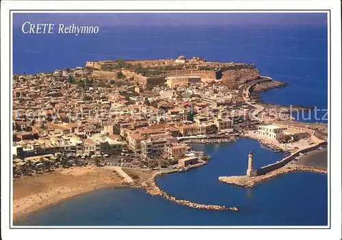 Kreta Crete Fliegeraufnahme mit Hafen Kat. Insel Kreta