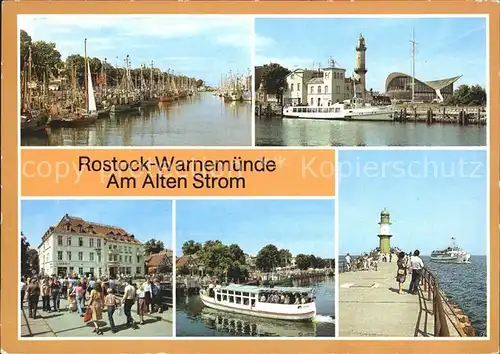 Rostock Warnemuende Am Alten Strom Leuchtturm Technische Denkmal  Kat. Rostock